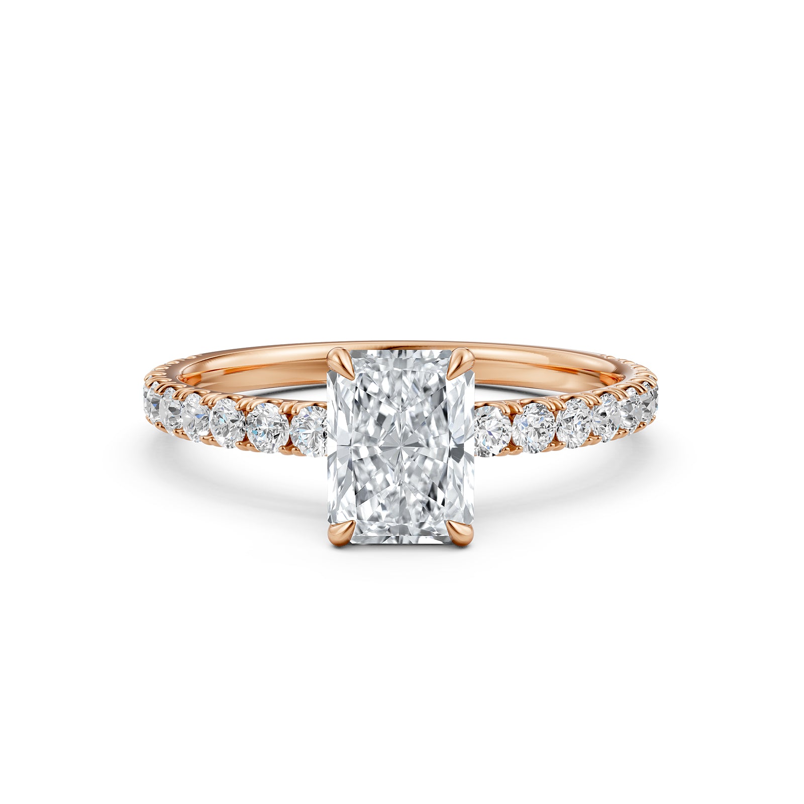 Round Lab Grown Diamond Engagement Prong Setting Ring IGI Certified 1.47 Ctw.