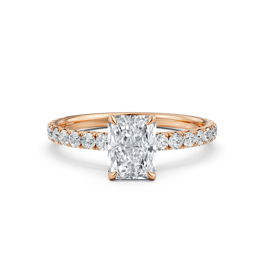 Round Lab Grown Diamond Engagement Prong Setting Ring IGI Certified 1.47 Ctw.