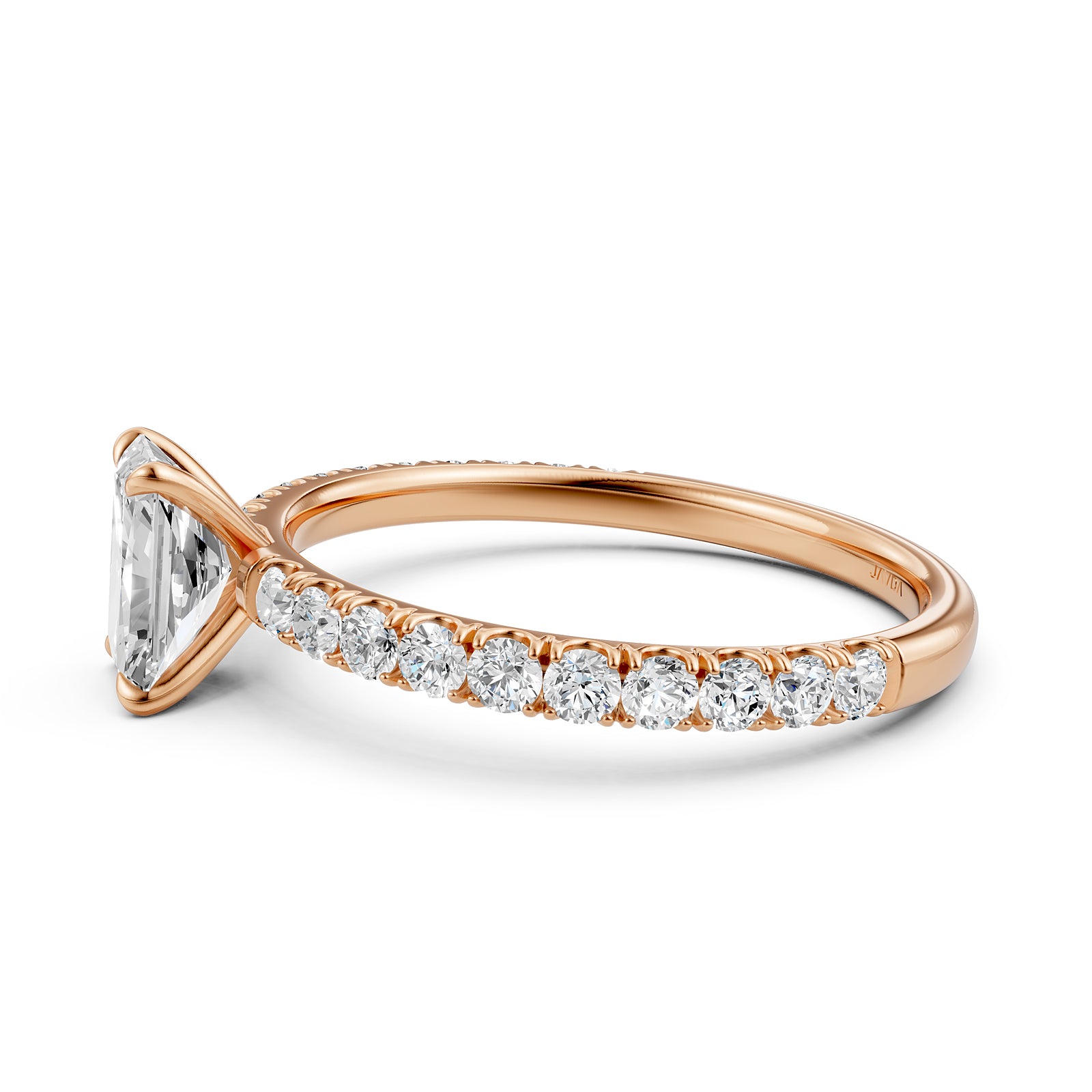 Round Lab Grown Diamond Engagement Prong Setting Ring IGI Certified 1.47 Ctw.