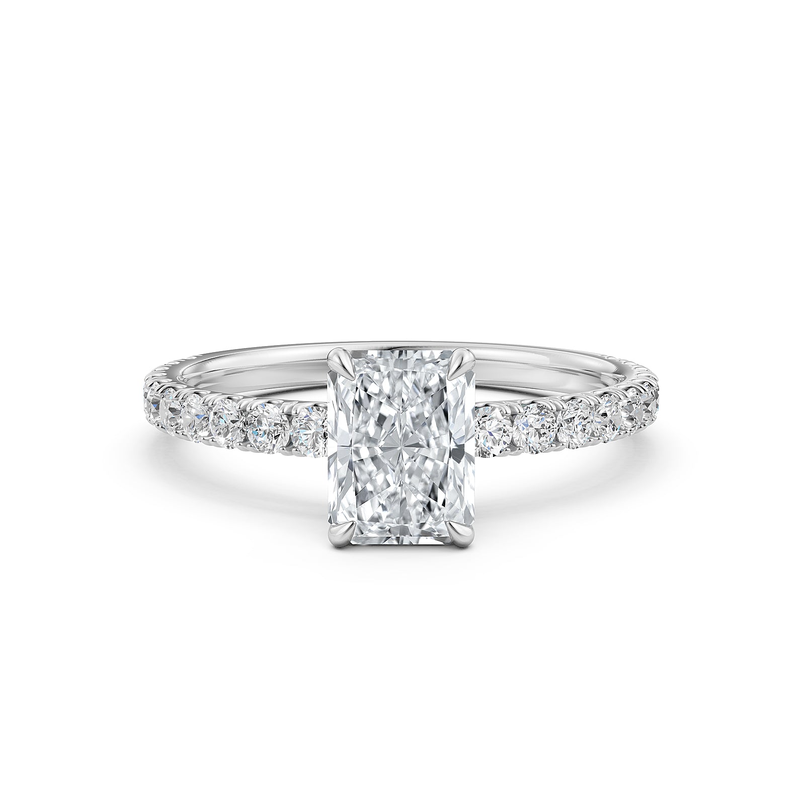 Round Lab Grown Diamond Engagement Prong Setting Ring IGI Certified 1.47 Ctw.
