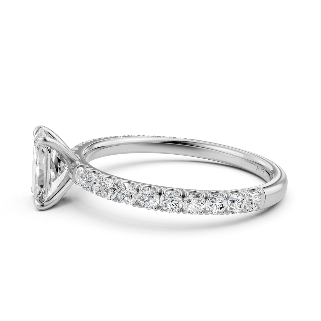 Round Lab Grown Diamond Engagement Prong Setting Ring IGI Certified 1.47 Ctw.