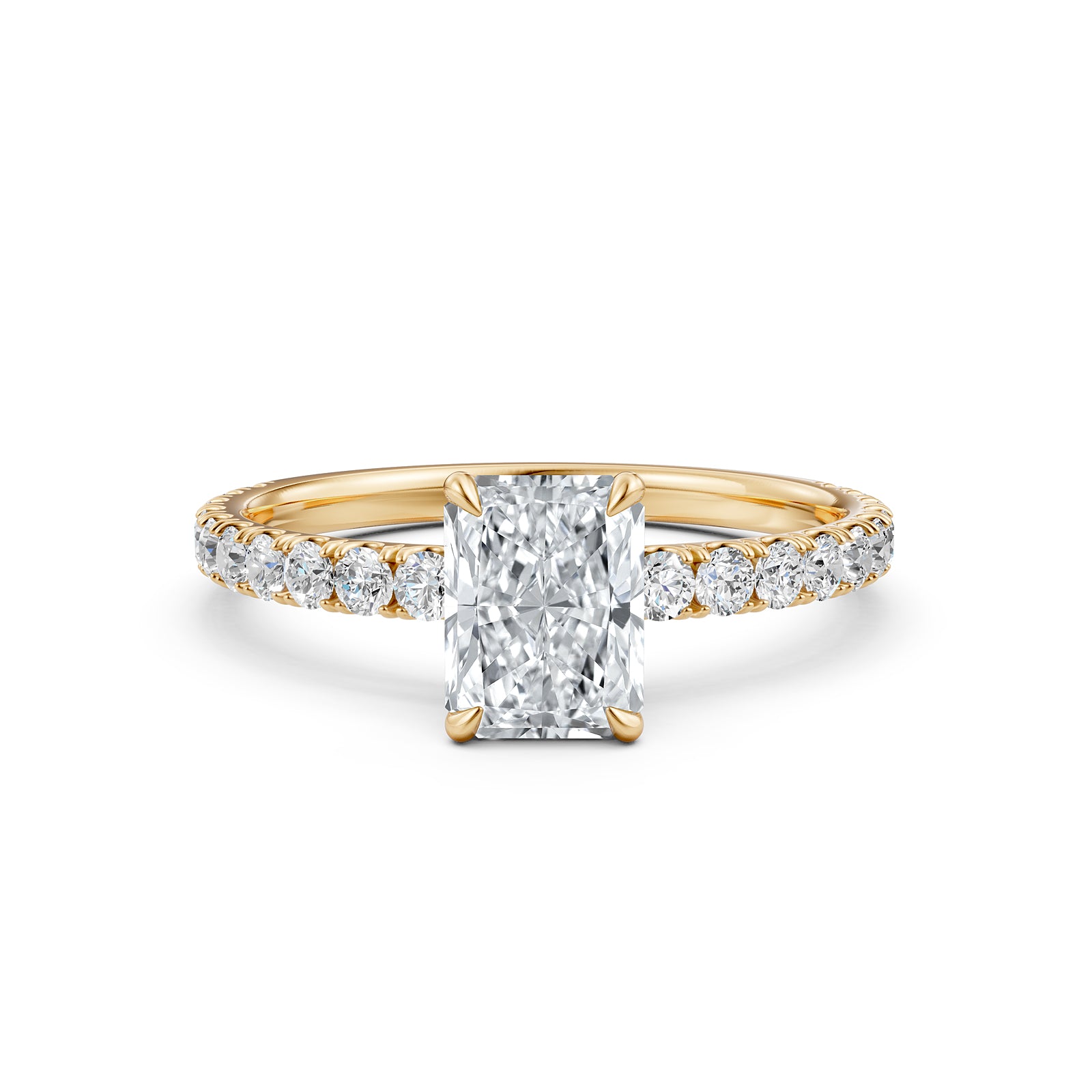 Round Lab Grown Diamond Engagement Prong Setting Ring IGI Certified 1.47 Ctw.