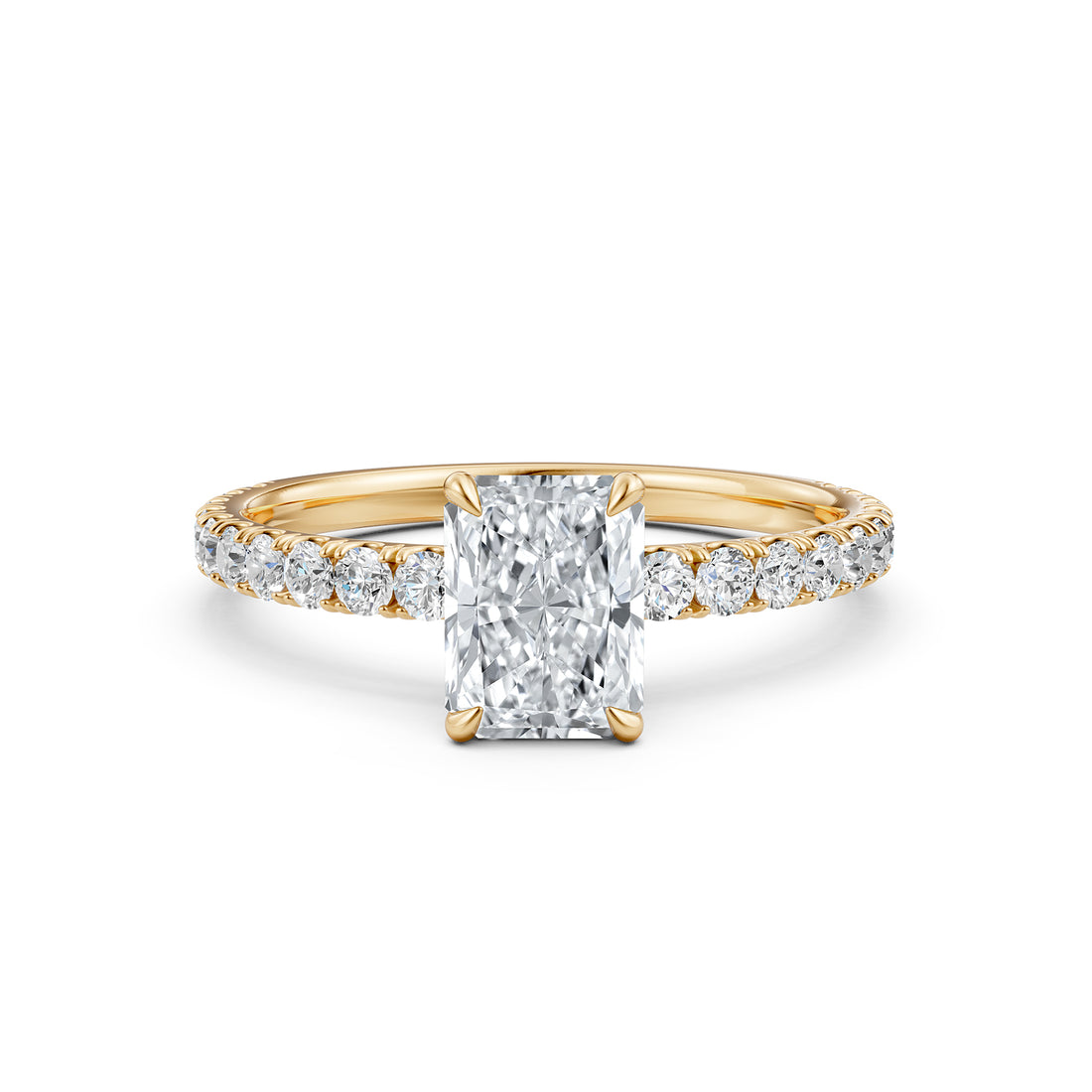 Round Lab Grown Diamond Engagement Prong Setting Ring IGI Certified 1.47 Ctw.