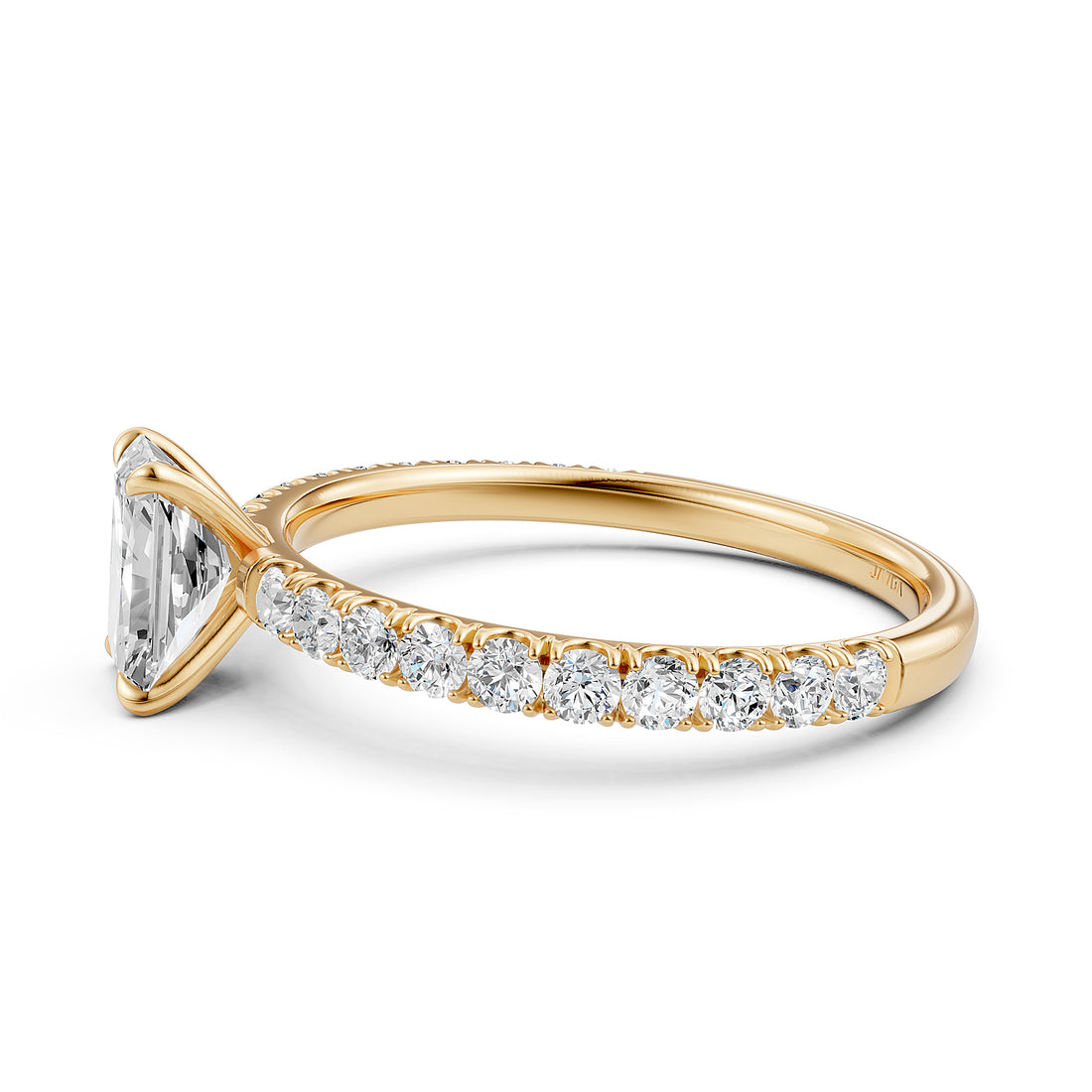 Round Lab Grown Diamond Engagement Prong Setting Ring IGI Certified 1.47 Ctw.