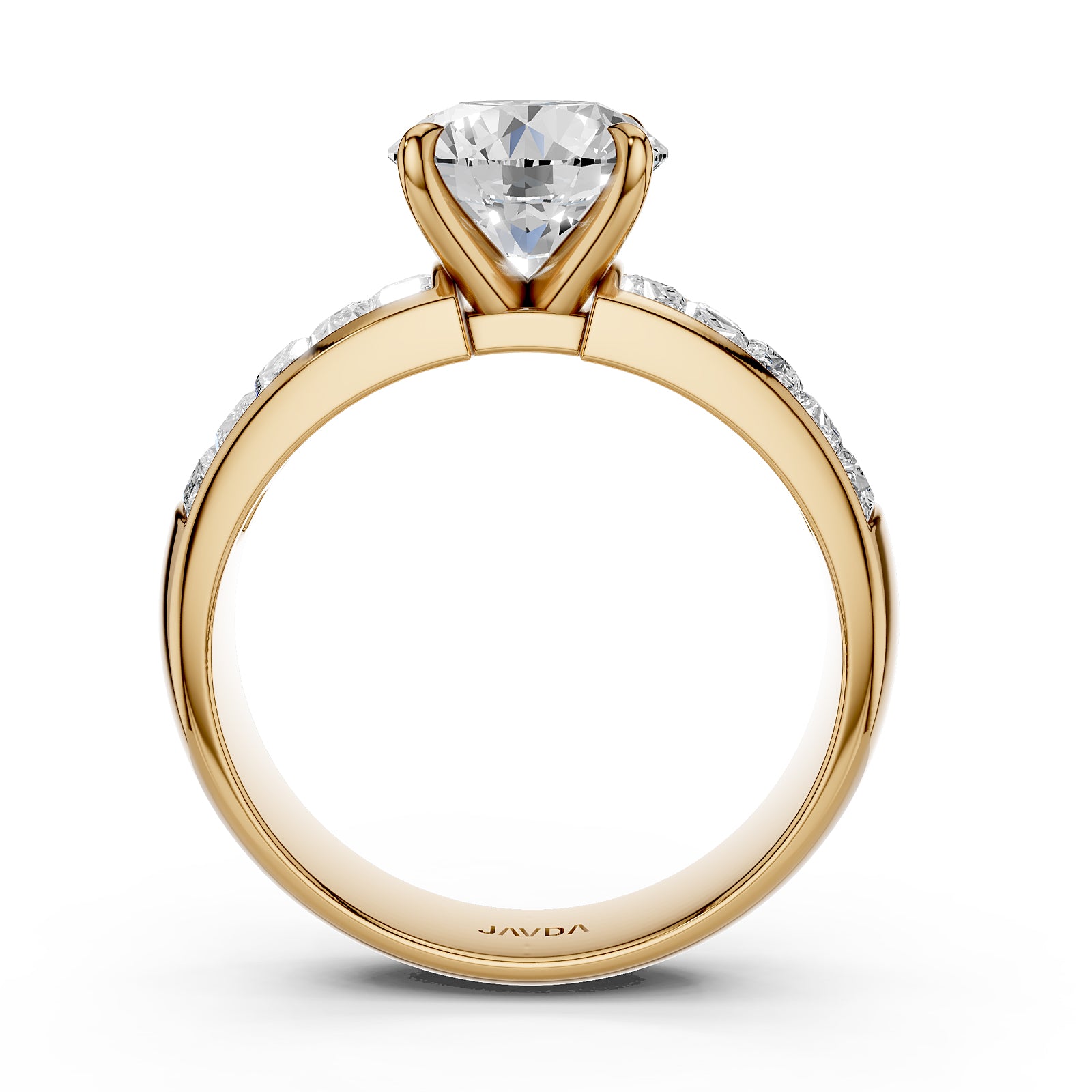 Women's Lab Grown Diamond Engagement Ring 2.36 Ctw IGI Certified | Invisible Princess & Round Cut | 14k/18k White, Yellow, Rose Gold & Platinum