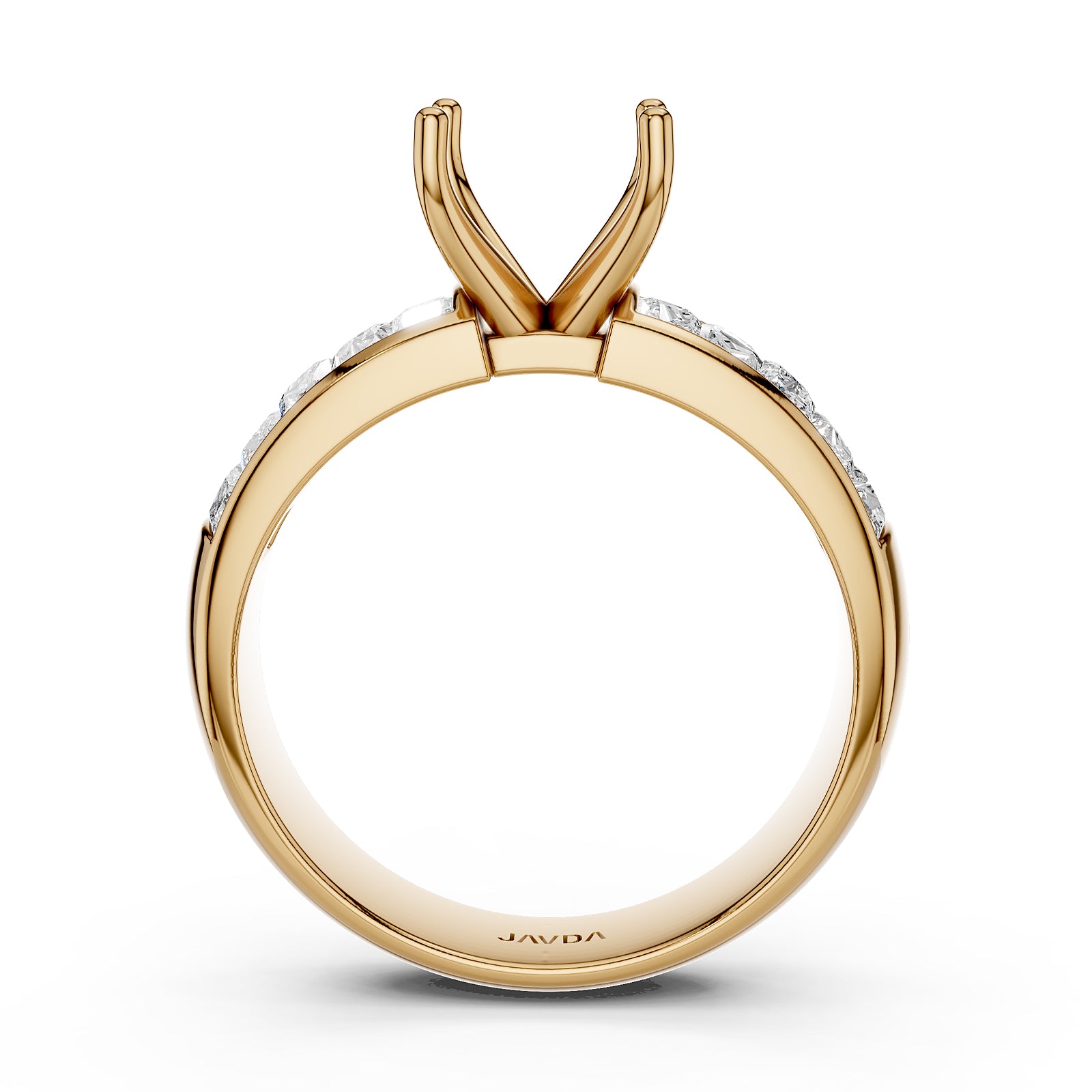 Women's Lab Grown Invisible Set Semi Mount Diamond Ring 0.86 Ct