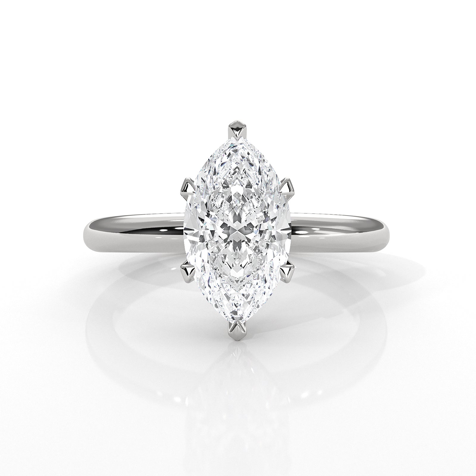 4g Lab Grown Round Diamond Engagement Solitaire 6 Prong Ring Setting IGI Certified 1.00 Ctw.