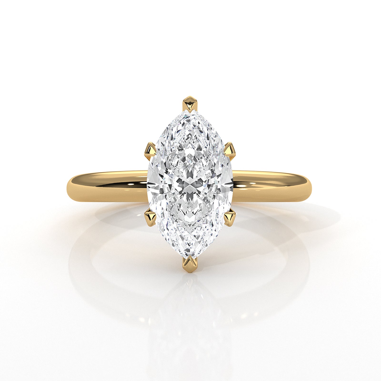 4g Lab Grown Round Diamond Engagement Solitaire 6 Prong Ring Setting IGI Certified 1.00 Ctw.