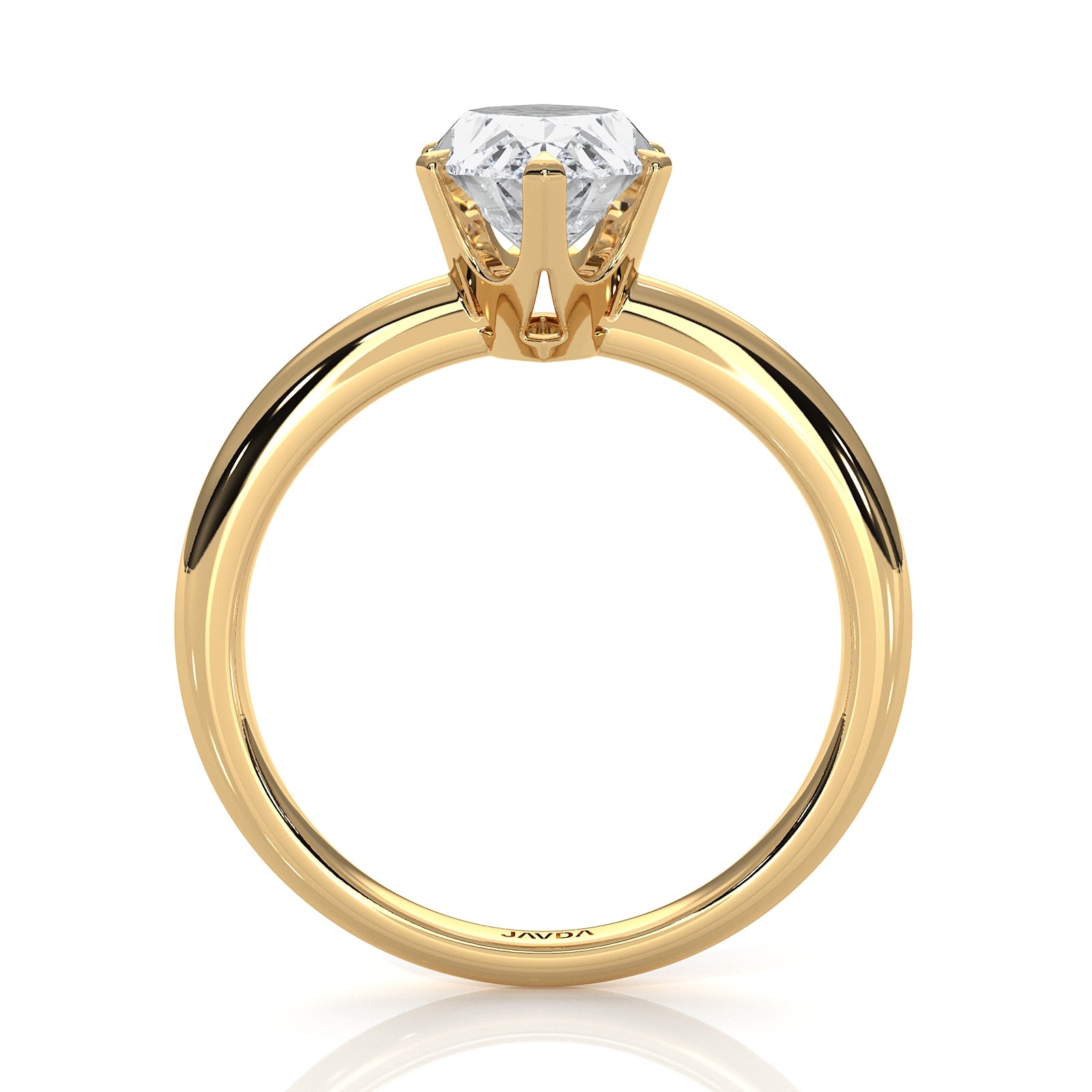 4g Lab Grown Round Diamond Engagement Solitaire 6 Prong Ring Setting IGI Certified 1.00 Ctw.