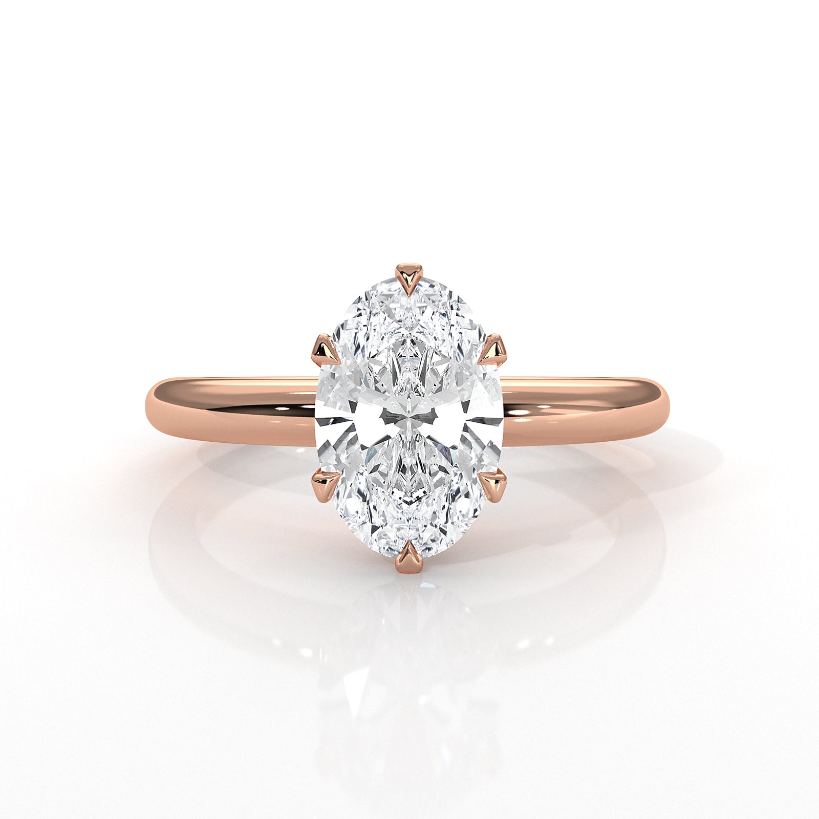 4g Lab Grown Round Diamond Engagement Solitaire 6 Prong Ring Setting IGI Certified 1.00 Ctw.