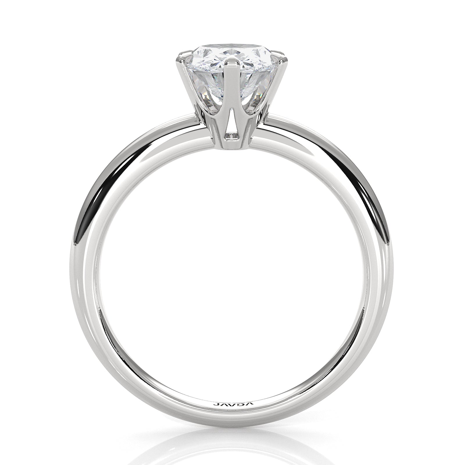 4g Lab Grown Round Diamond Engagement Solitaire 6 Prong Ring Setting IGI Certified 1.00 Ctw.
