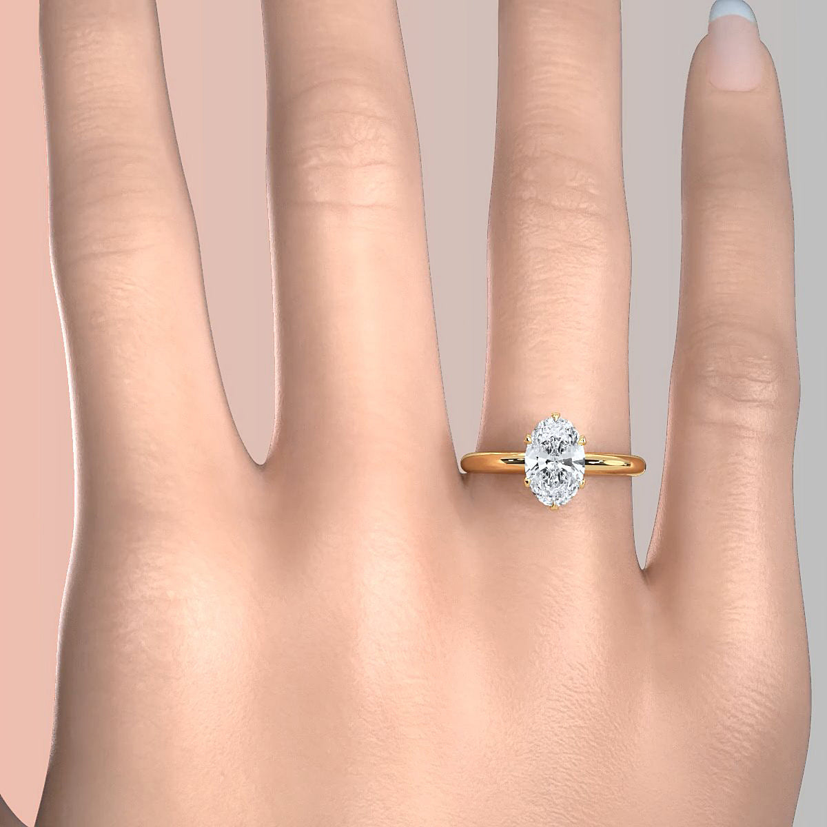 4g Lab Grown Round Diamond Engagement Solitaire 6 Prong Ring Setting IGI Certified 1.00 Ctw.