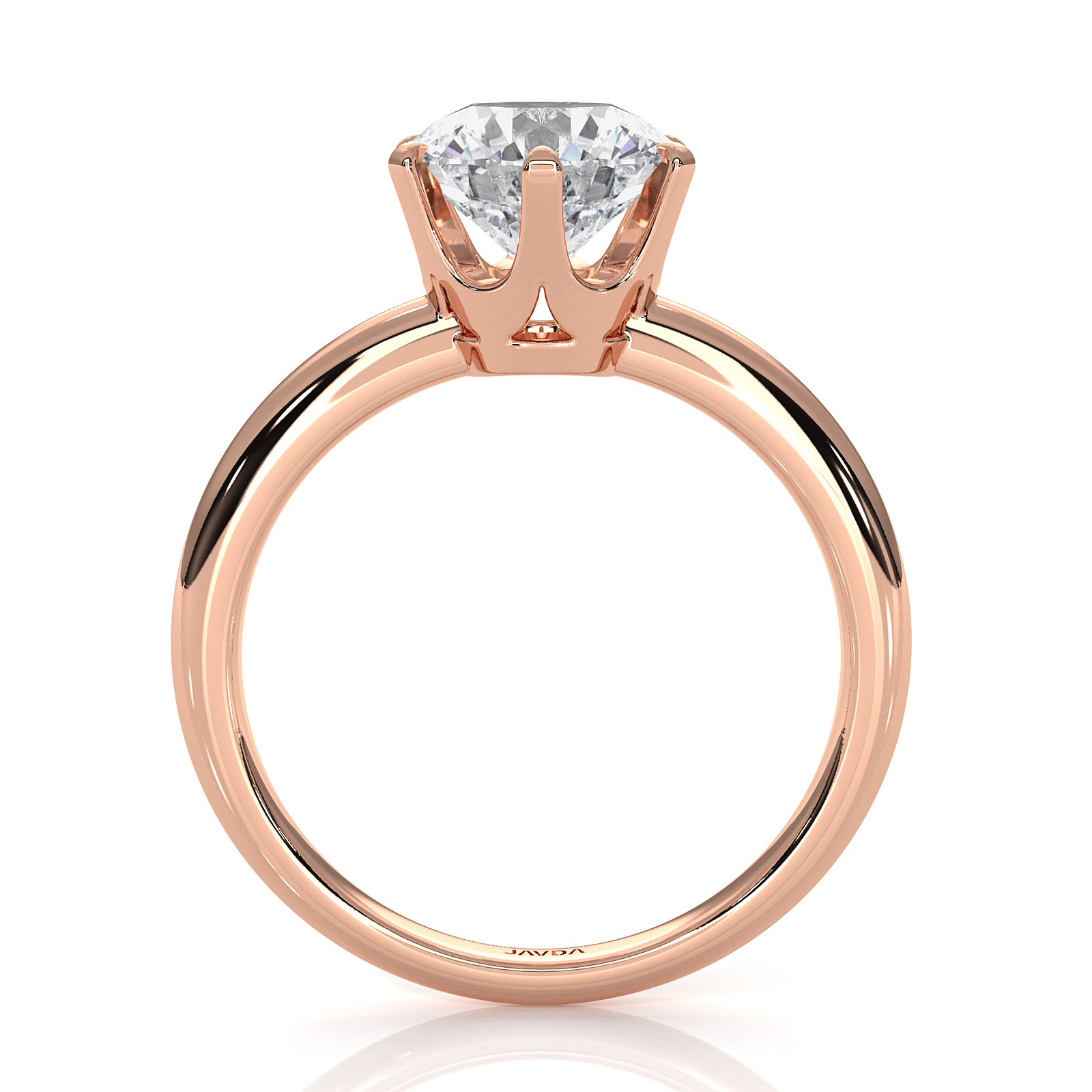 4g Lab Grown Round Diamond Engagement Solitaire 6 Prong Ring Setting IGI Certified 1.00 Ctw.