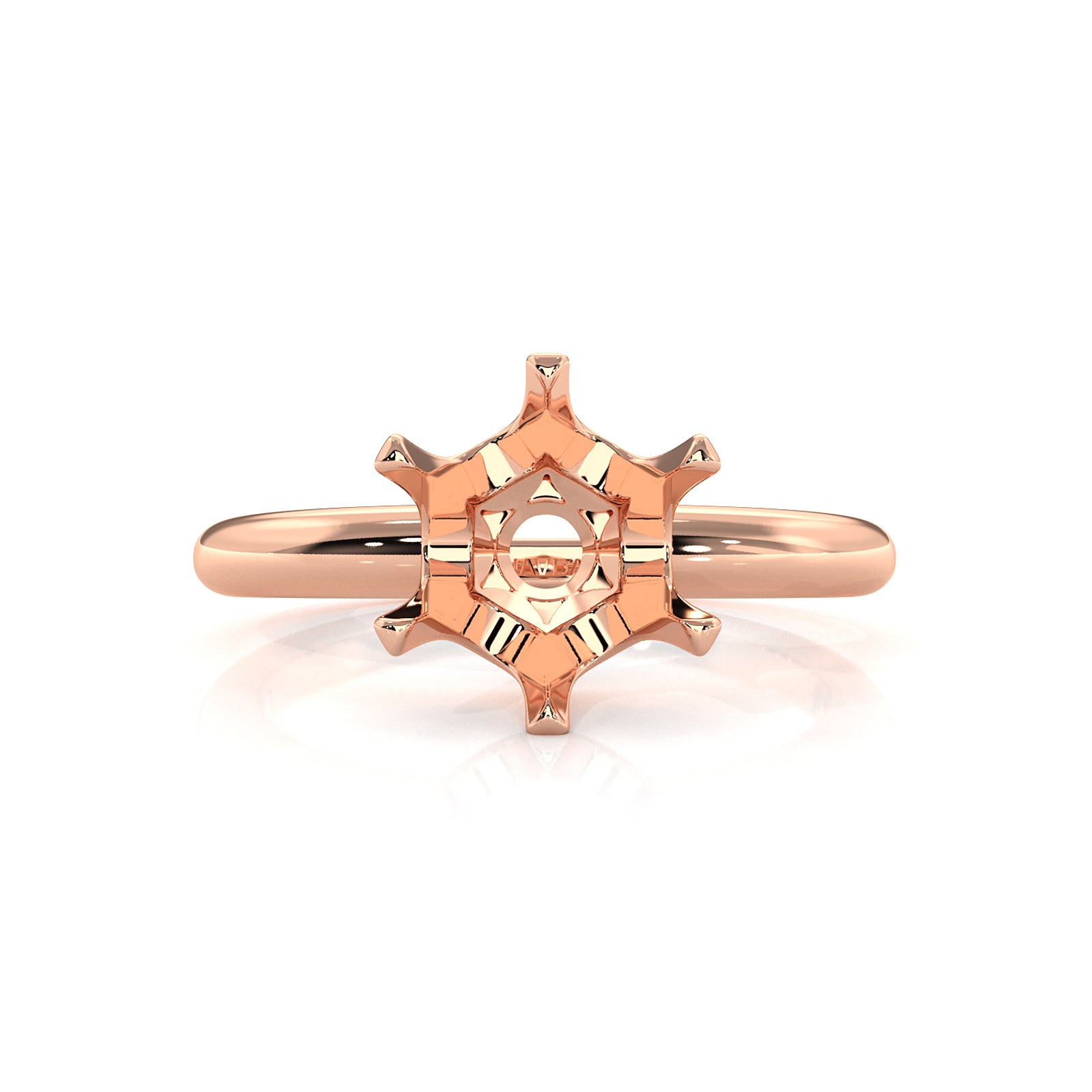 4g Six Prong Set Semi Mount Engagement Solitaire Ring Setting