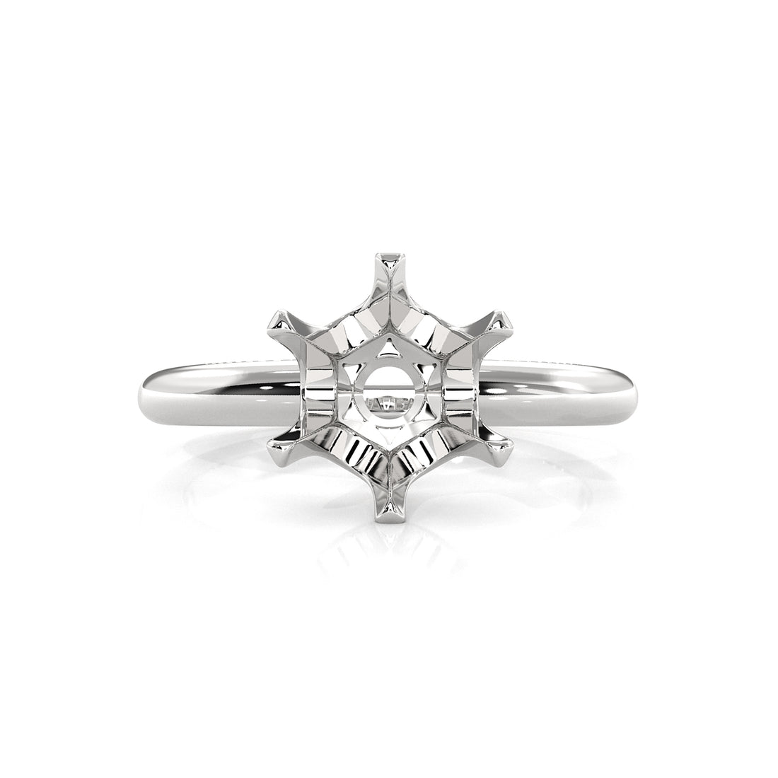4g Six Prong Set Semi Mount Engagement Solitaire Ring Setting