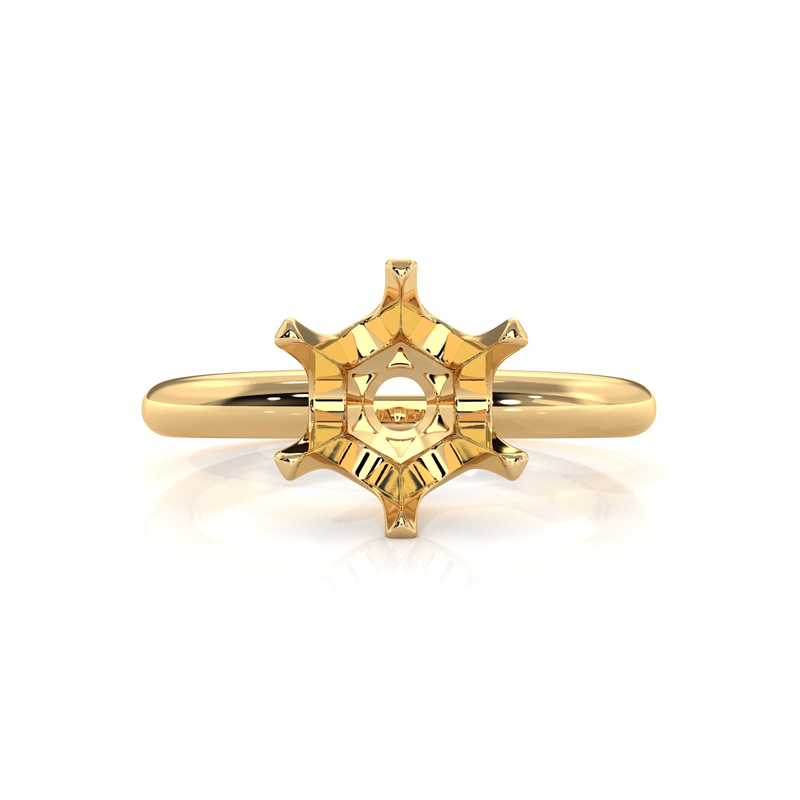 4g Six Prong Set Semi Mount Engagement Solitaire Ring Setting