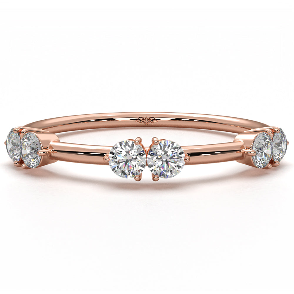 Prong Set Round Lab Diamond Women's Fashion Ring 0.24ctw.