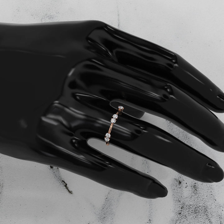 Prong Set Round Lab Diamond Women's Fashion Ring 0.24ctw.