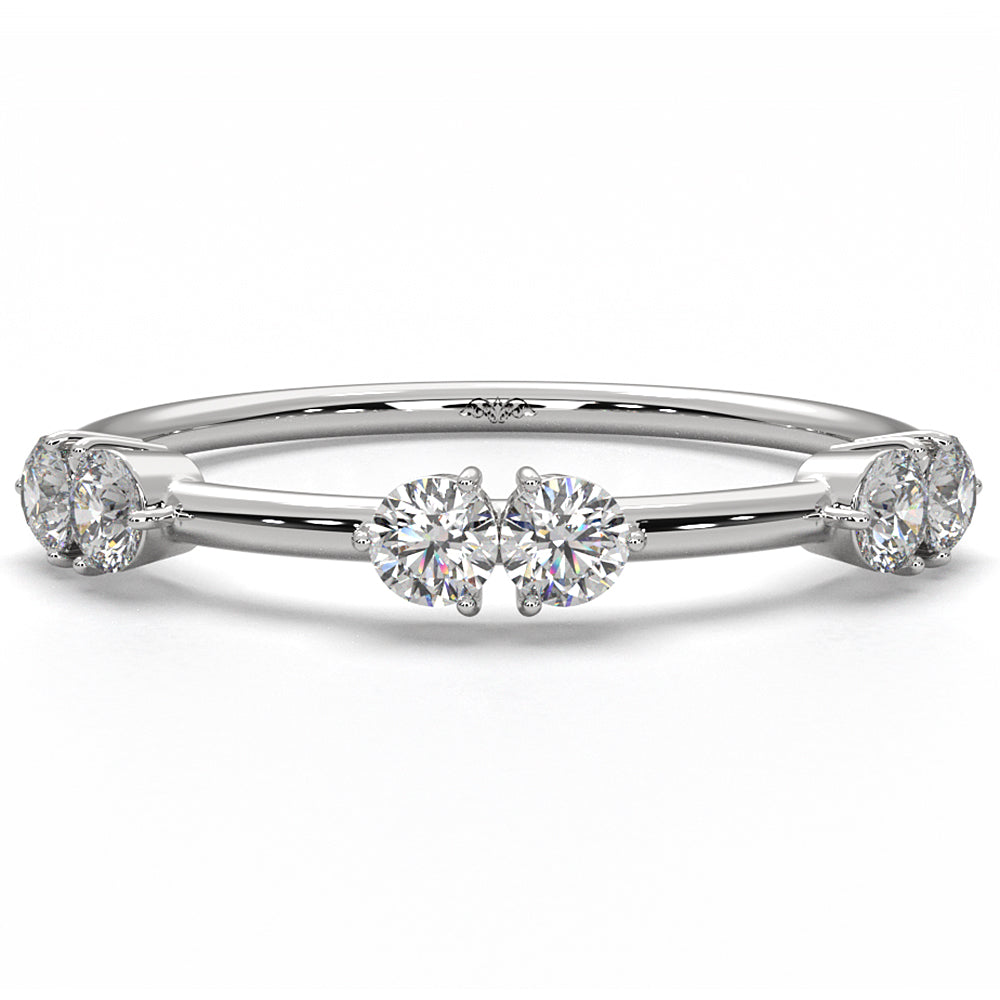 Prong Set Round Lab Diamond Women's Fashion Ring 0.24ctw.