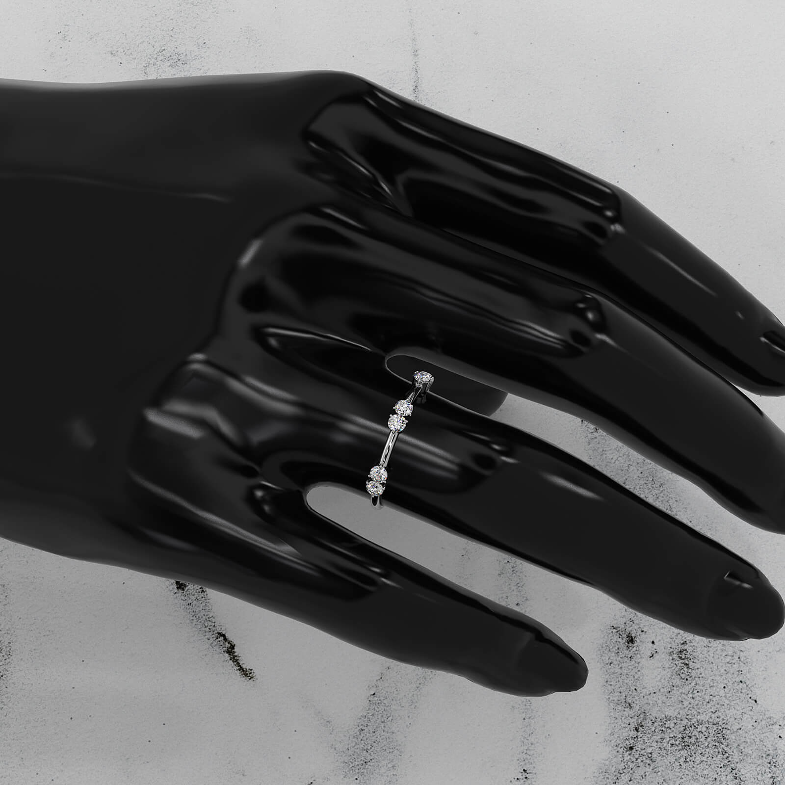 Prong Set Round Lab Diamond Women's Fashion Ring 0.24ctw.