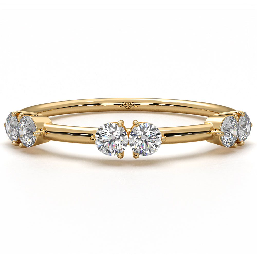 Prong Set Round Lab Diamond Women's Fashion Ring 0.24ctw.