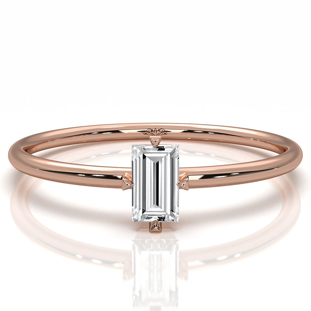 Women's Vertical Baguette Lab Diamond Fashion Ring 0.31ctw.