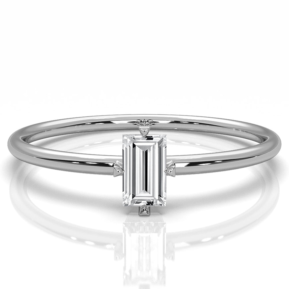Women's Vertical Baguette Lab Diamond Fashion Ring 0.31ctw.