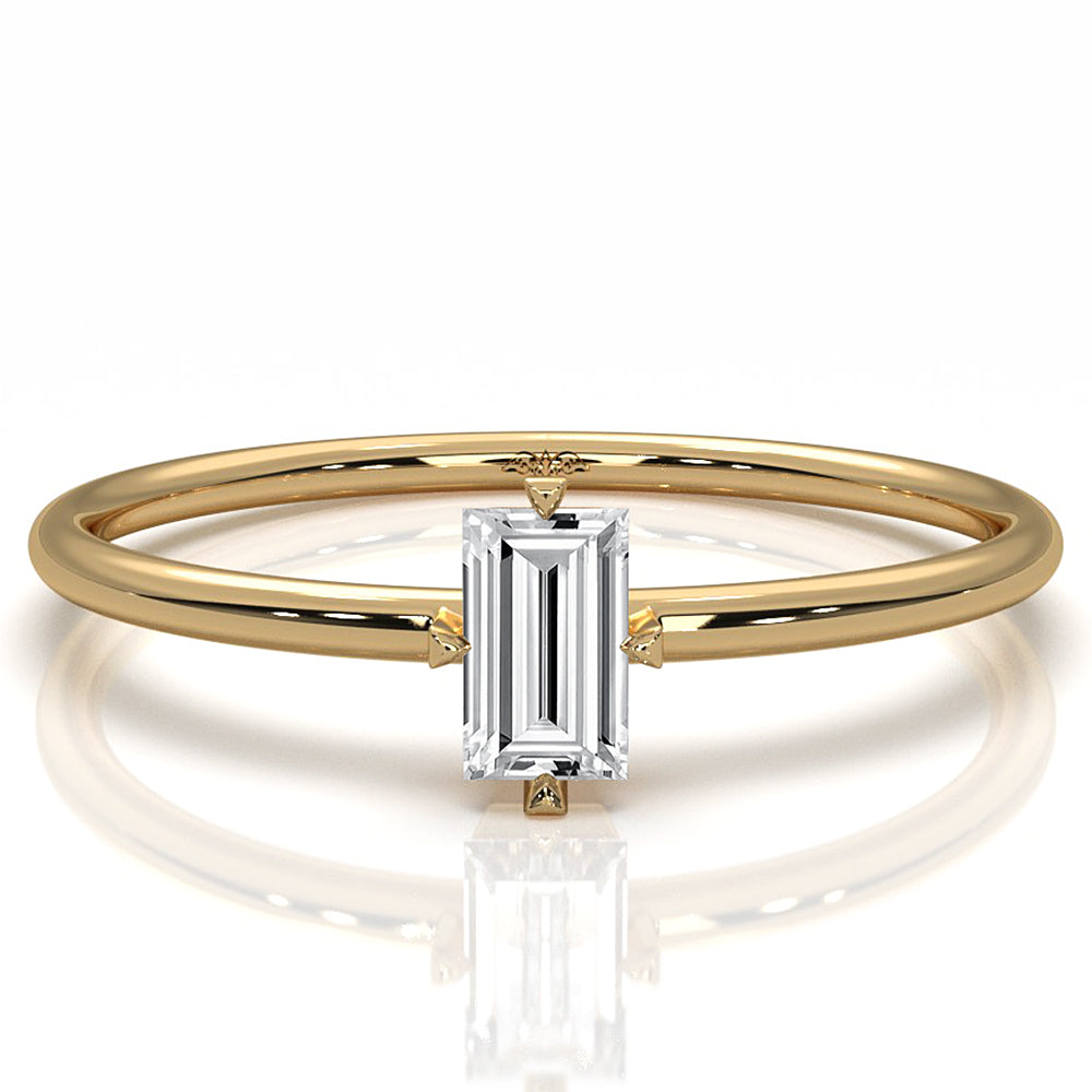 Women's Vertical Baguette Lab Diamond Fashion Ring 0.31ctw.