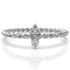 Twisted Rope Mini Cluster Fashion Lab Diamond Wedding Ring 0.06ctw.