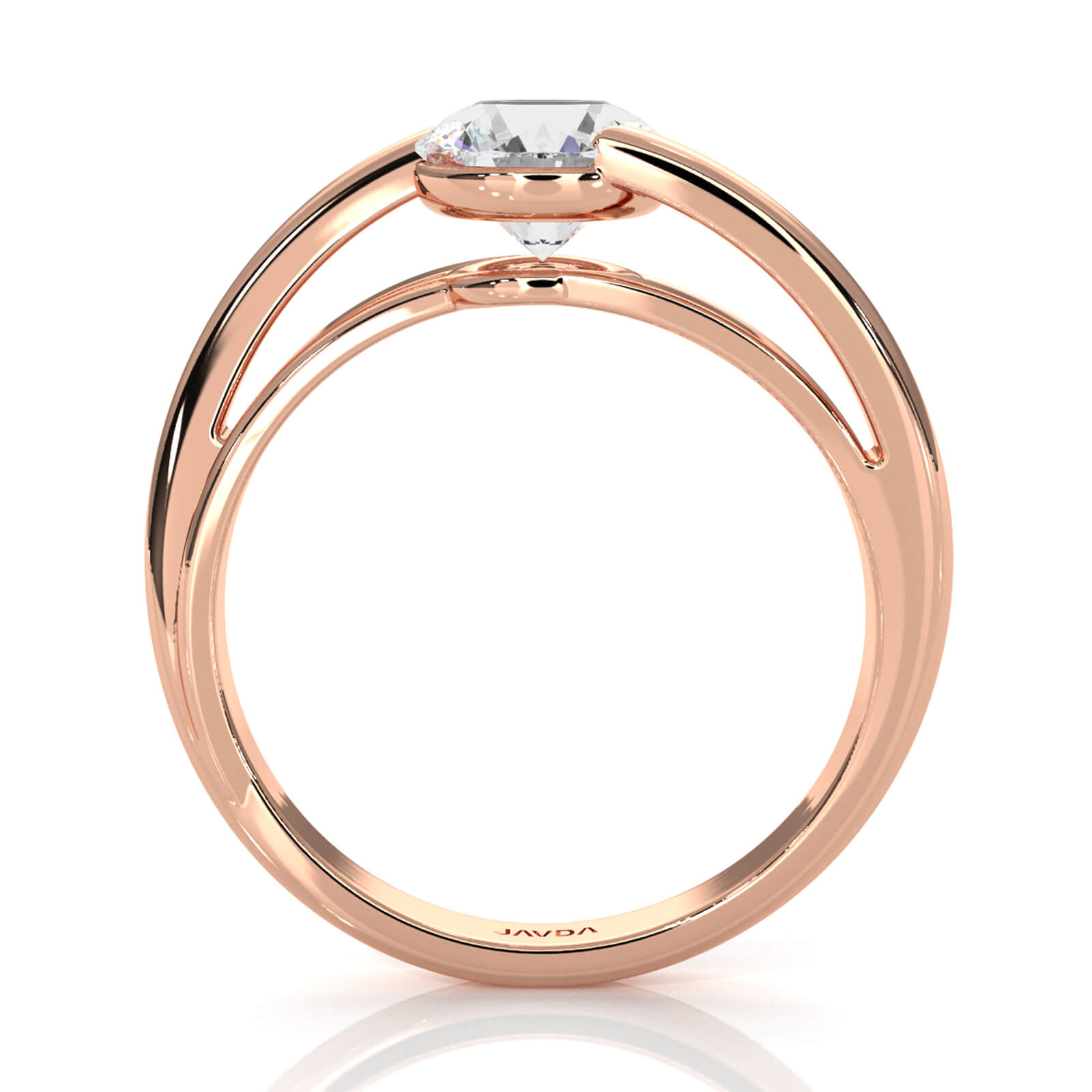 7g Classic Solitaire Lab Grown Diamond Engagement Ring Bezel Setting IGI Certified 1.00 Ctw.