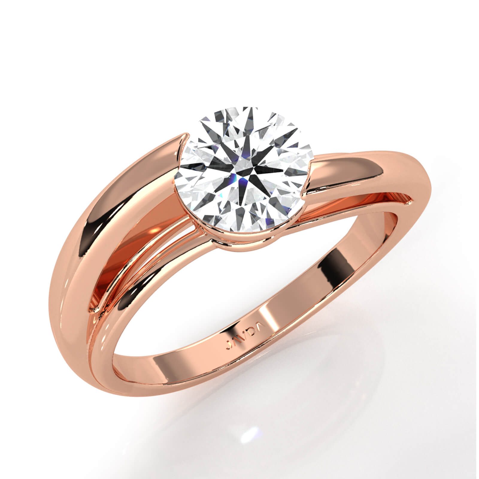 7g Classic Solitaire Lab Grown Diamond Engagement Ring Bezel Setting IGI Certified 1.00 Ctw.