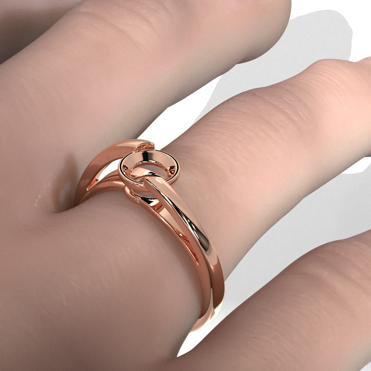 7g Classic Solitaire Style Semi Mount Engagement Bezel Setting Ring