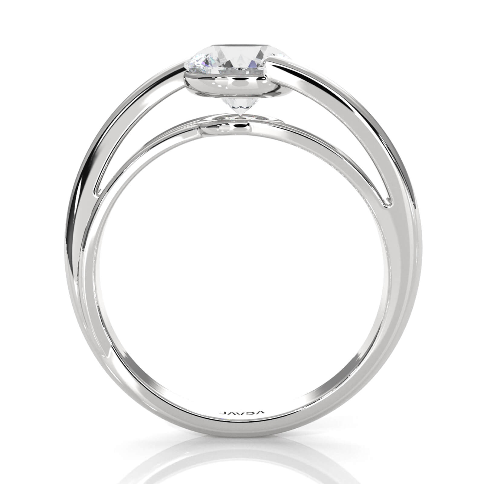 7g Classic Solitaire Lab Grown Diamond Engagement Ring Bezel Setting IGI Certified 1.00 Ctw.