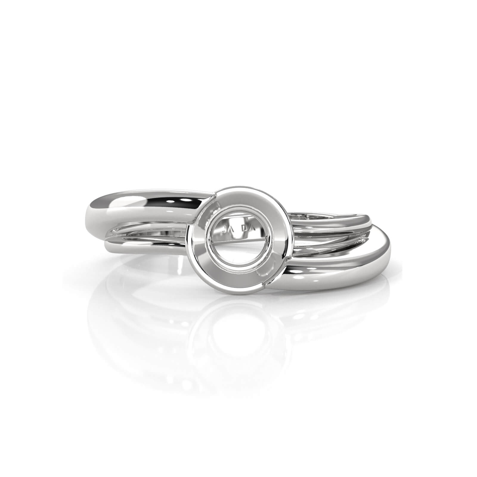 7g Classic Solitaire Style Semi Mount Engagement Bezel Setting Ring