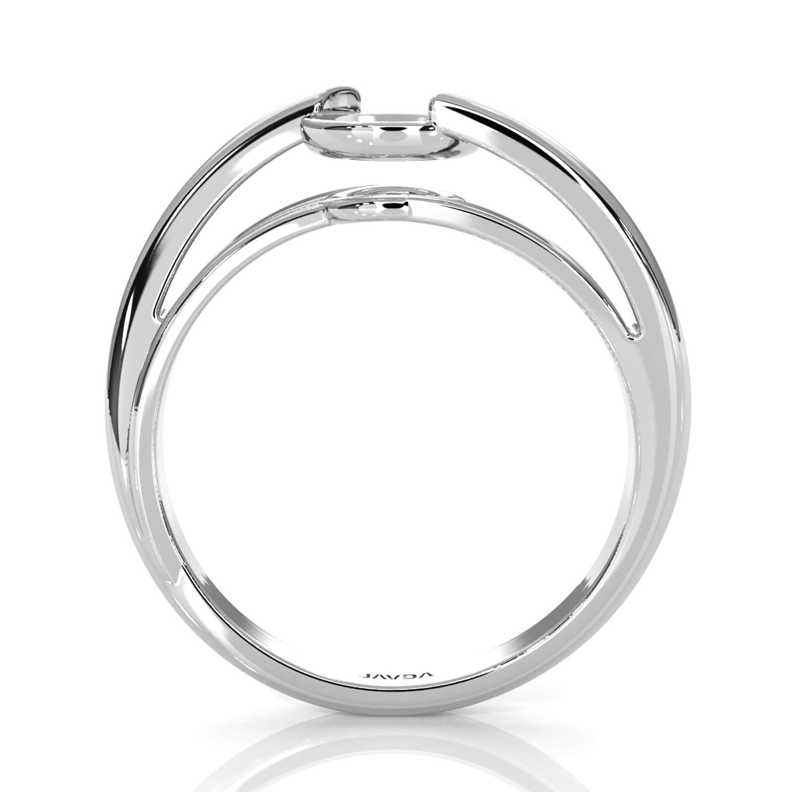 7g Classic Solitaire Style Semi Mount Engagement Bezel Setting Ring