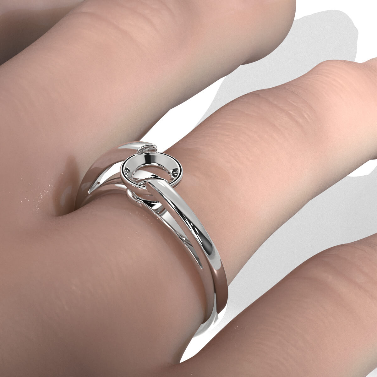 7g Classic Solitaire Style Semi Mount Engagement Bezel Setting Ring