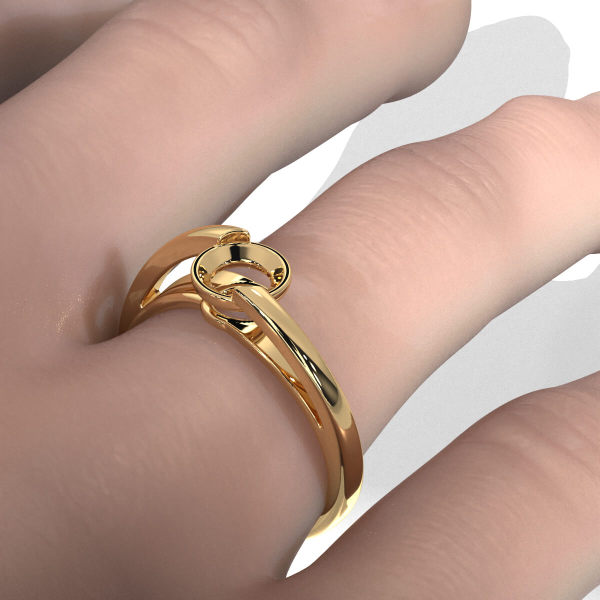 7g Classic Solitaire Style Semi Mount Engagement Bezel Setting Ring