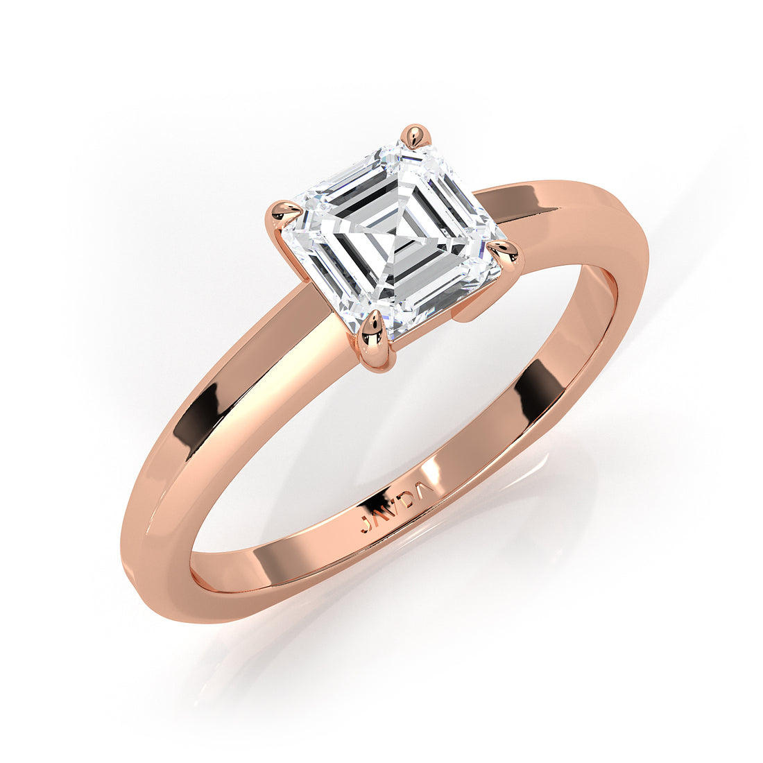 6.5g Lab Grown Solitaire Diamond European Shank Engagement Ring Setting IGI Certified 1.00 Ctw.