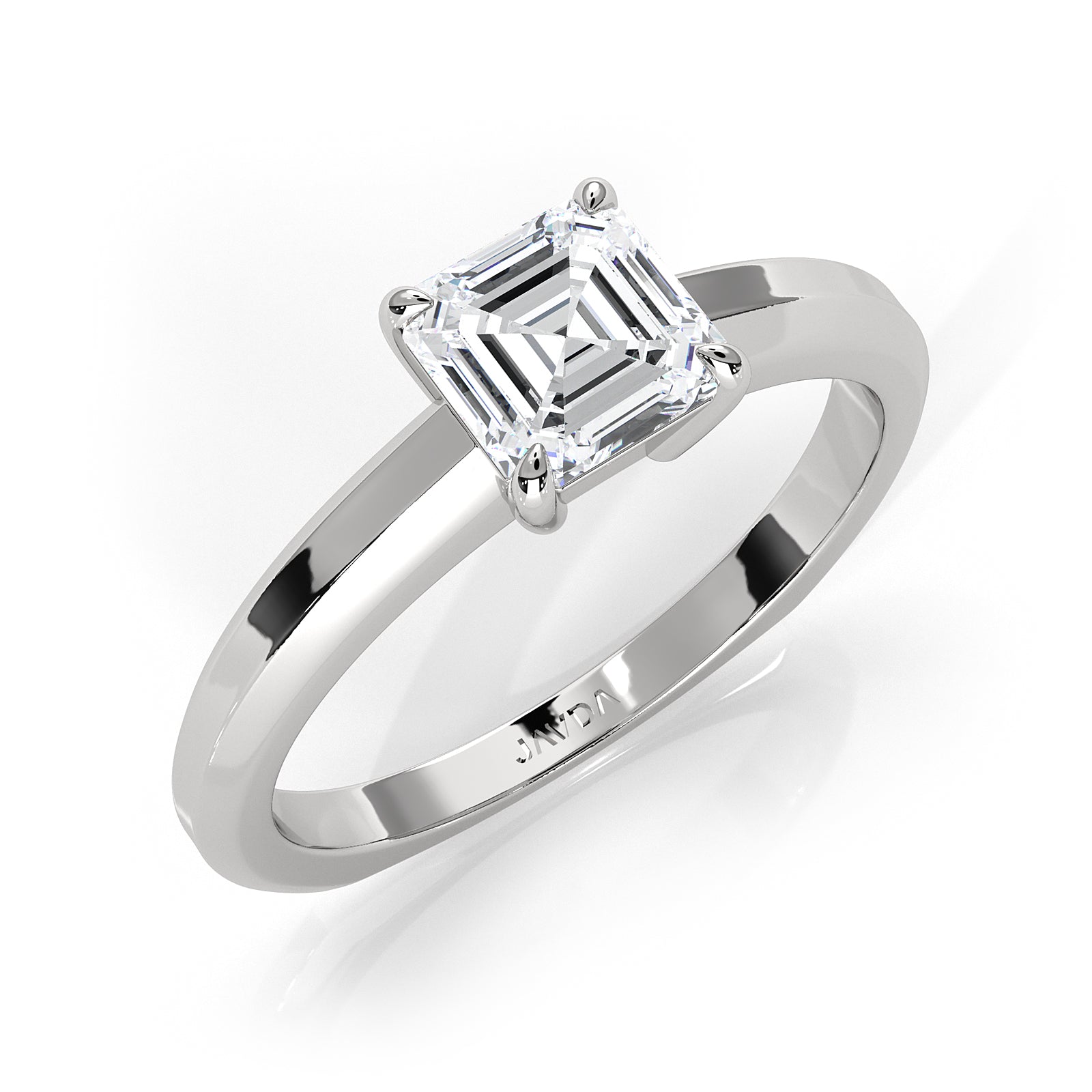 6.5g Lab Grown Solitaire Diamond European Shank Engagement Ring Setting IGI Certified 1.00 Ctw.