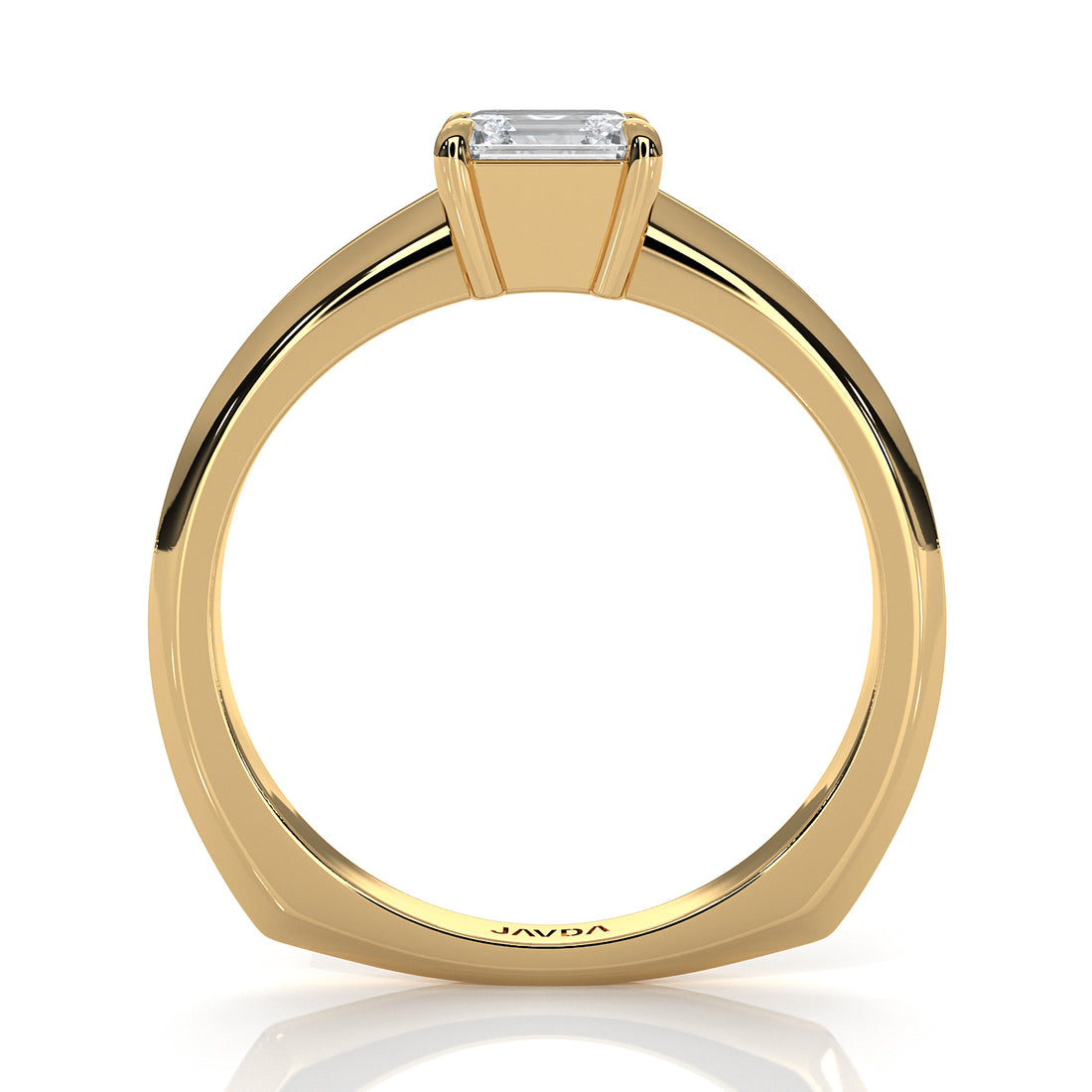 6.5g Lab Grown Solitaire Diamond European Shank Engagement Ring Setting IGI Certified 1.00 Ctw.