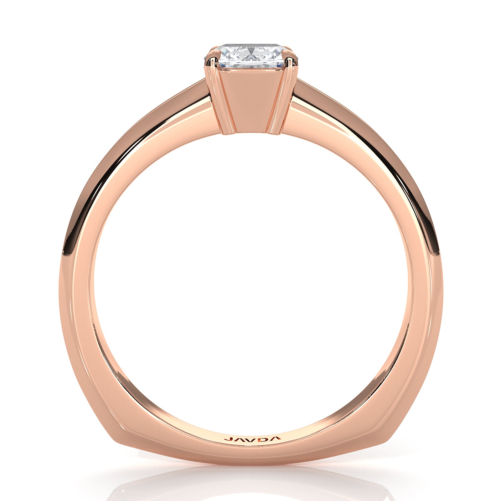 6.5g Lab Grown Solitaire Diamond European Shank Engagement Ring Setting IGI Certified 1.00 Ctw.