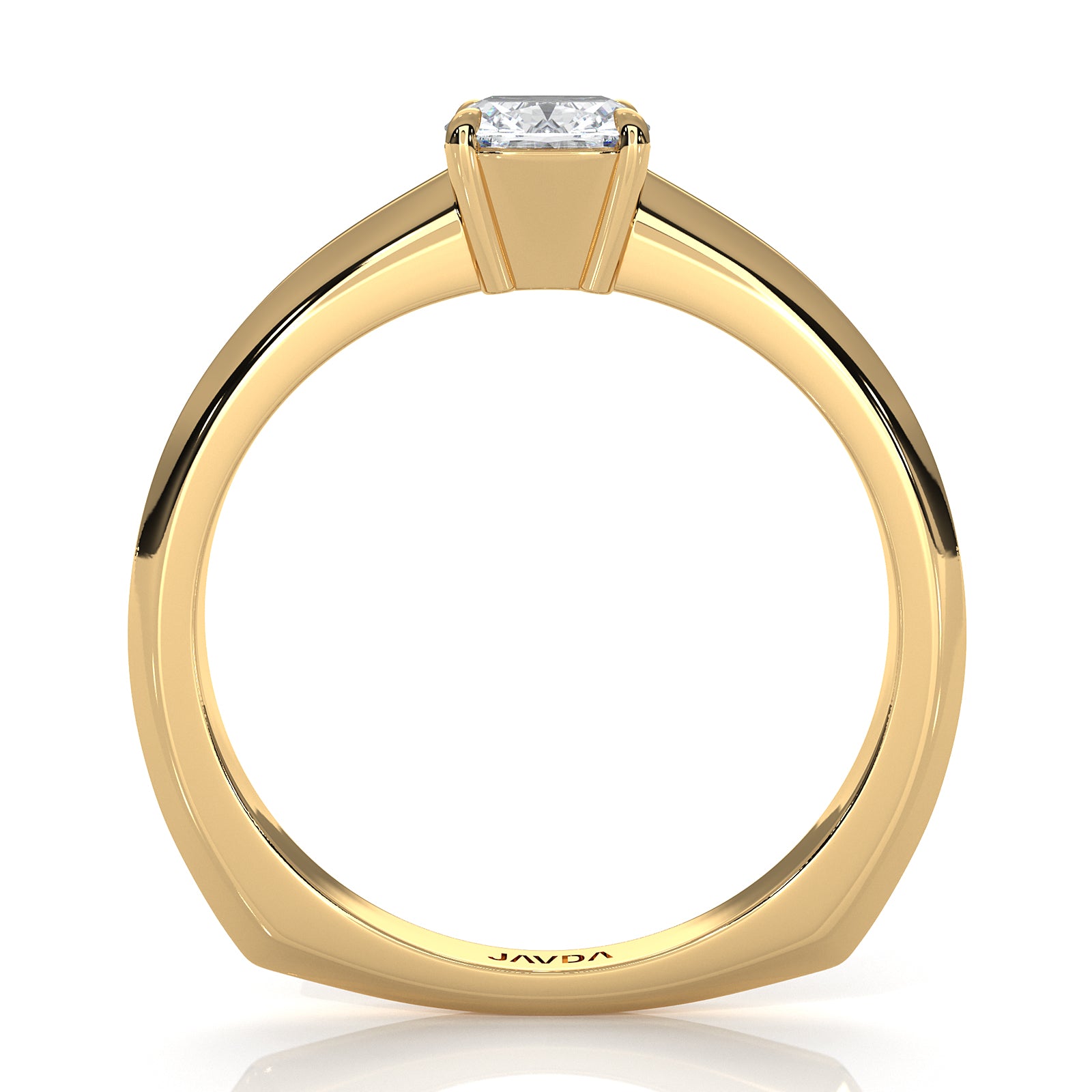 6.5g Lab Grown Solitaire Diamond European Shank Engagement Ring Setting IGI Certified 1.00 Ctw.