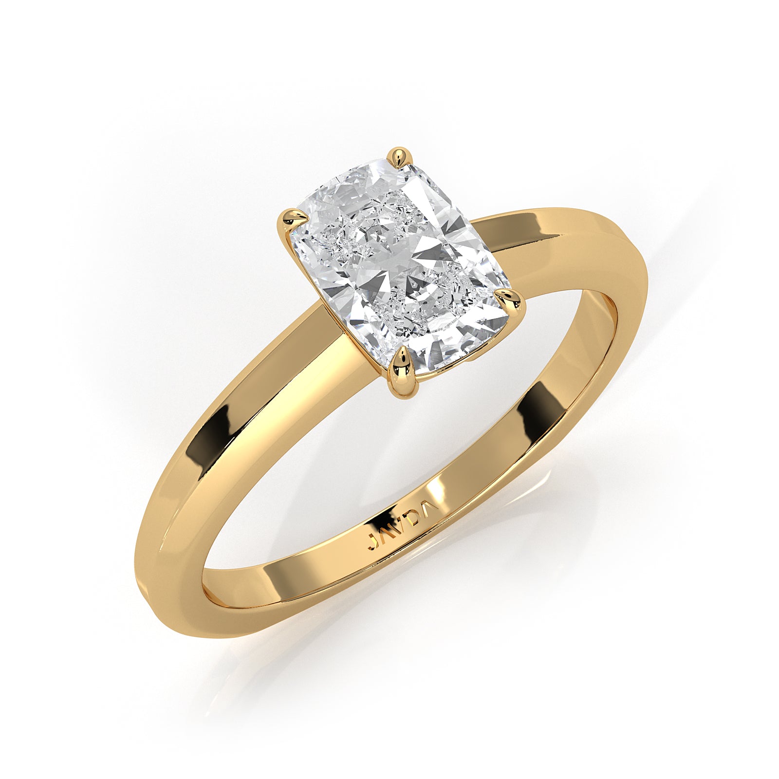 6.5g Lab Grown Solitaire Diamond European Shank Engagement Ring Setting IGI Certified 1.00 Ctw.