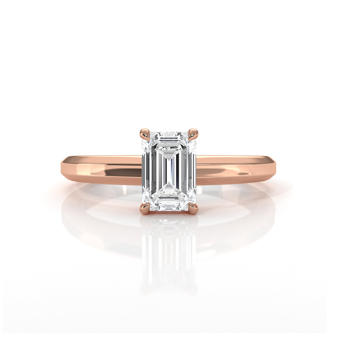 6.5g Lab Grown Solitaire Diamond European Shank Engagement Ring Setting IGI Certified 1.00 Ctw.