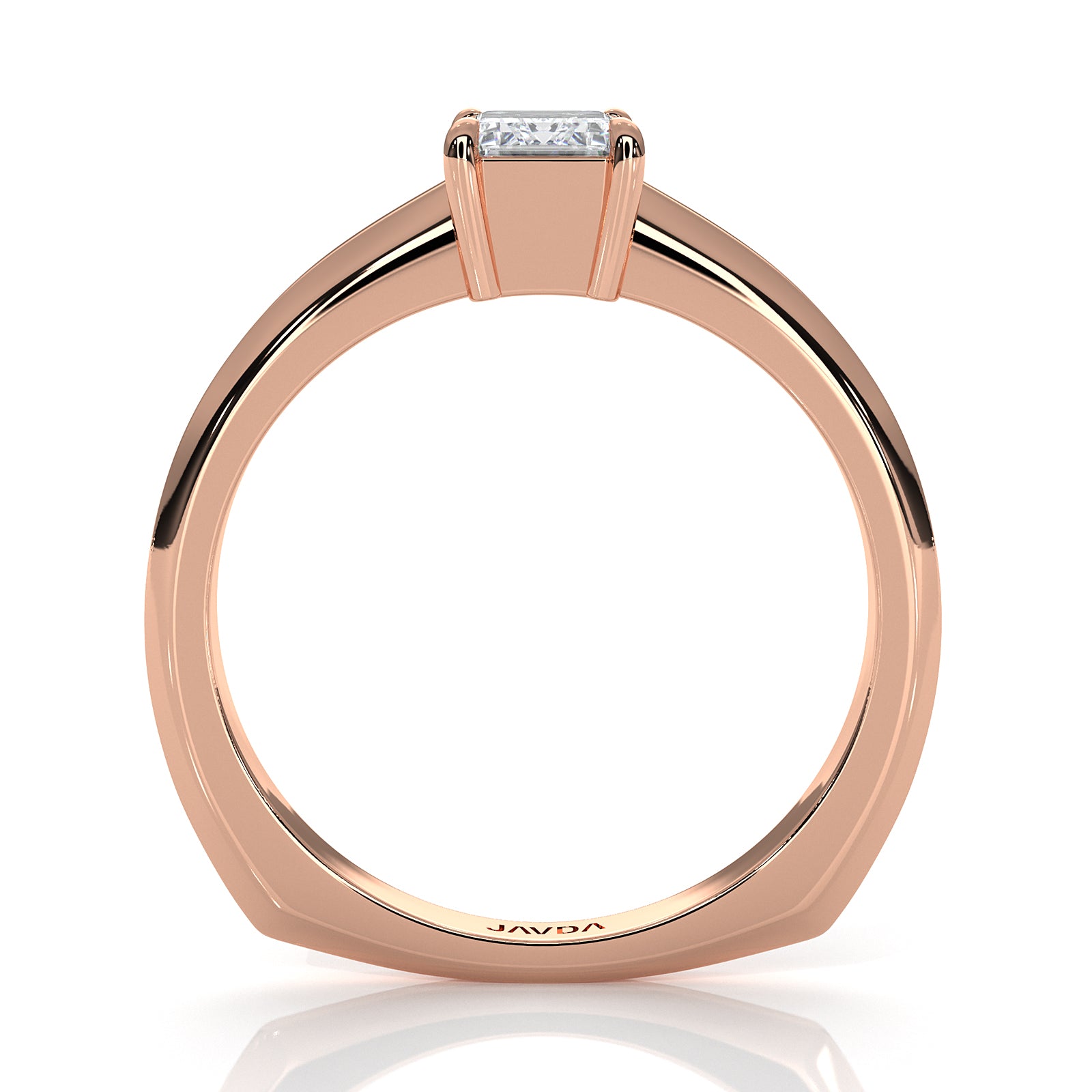 6.5g Lab Grown Solitaire Diamond European Shank Engagement Ring Setting IGI Certified 1.00 Ctw.