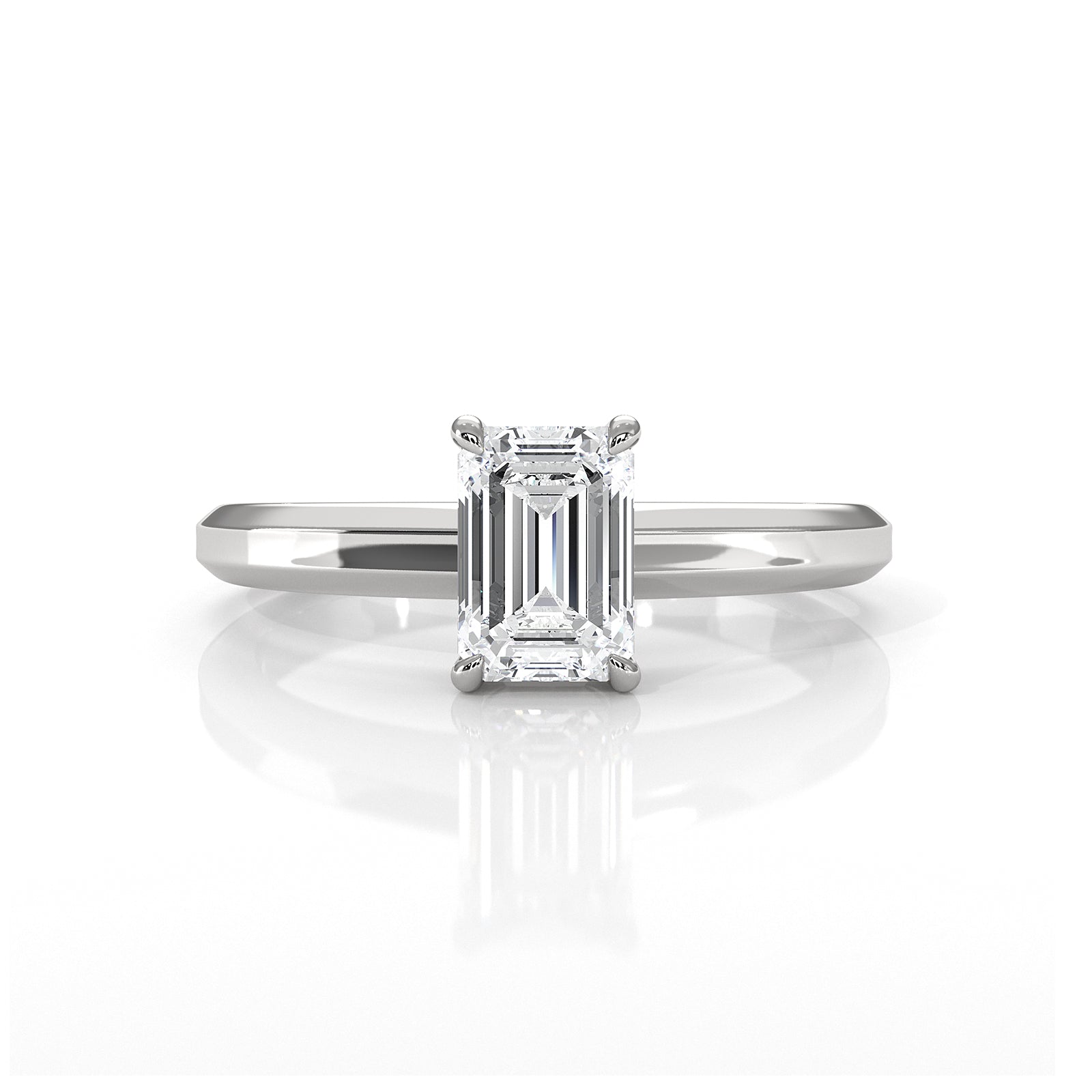 6.5g Lab Grown Solitaire Diamond European Shank Engagement Ring Setting IGI Certified 1.00 Ctw.