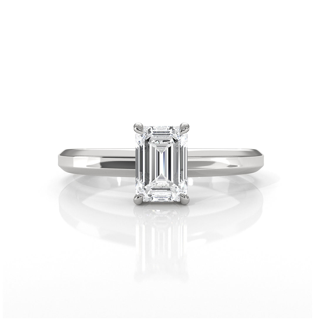 6.5g Lab Grown Solitaire Diamond European Shank Engagement Ring Setting IGI Certified 1.00 Ctw.