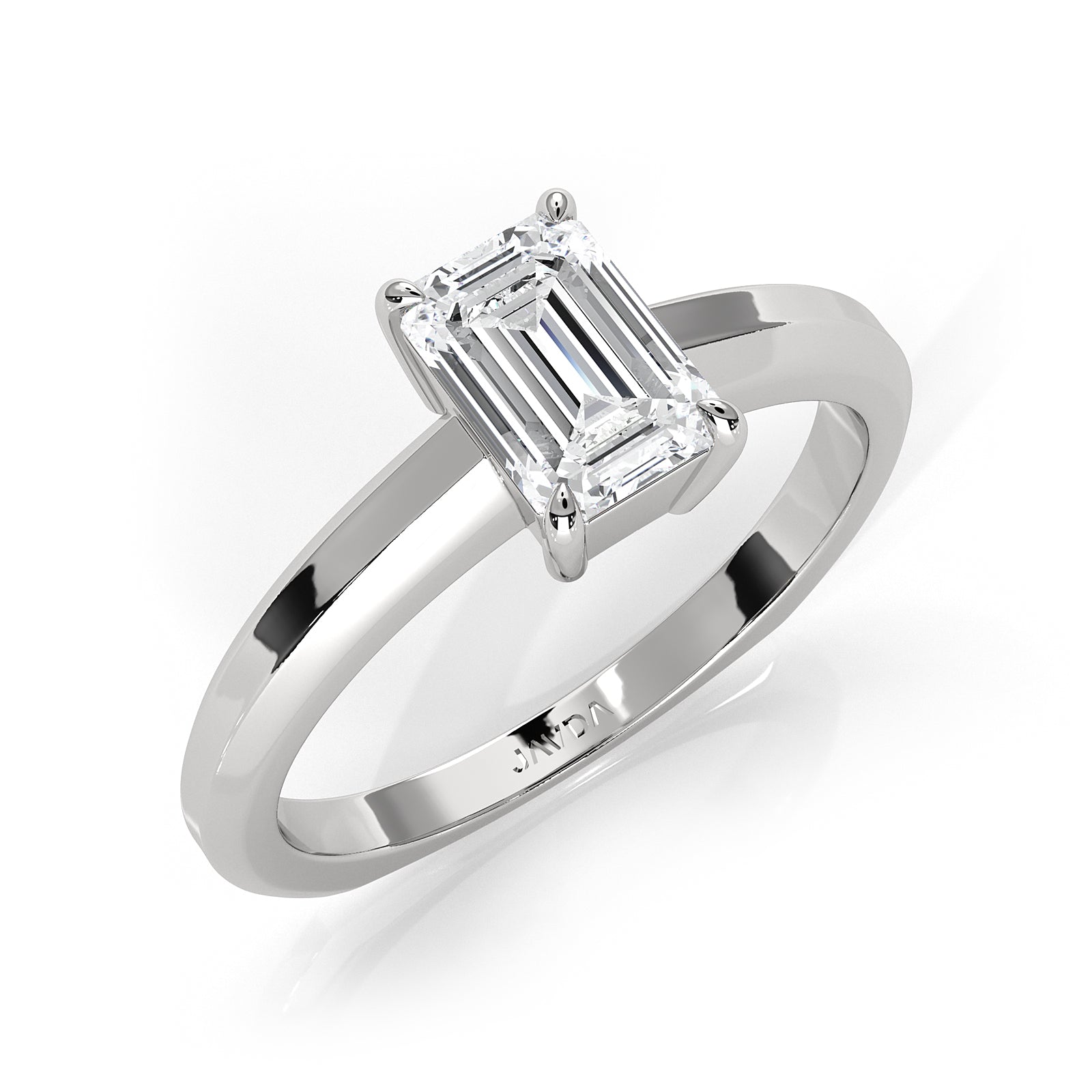 6.5g Lab Grown Solitaire Diamond European Shank Engagement Ring Setting IGI Certified 1.00 Ctw.