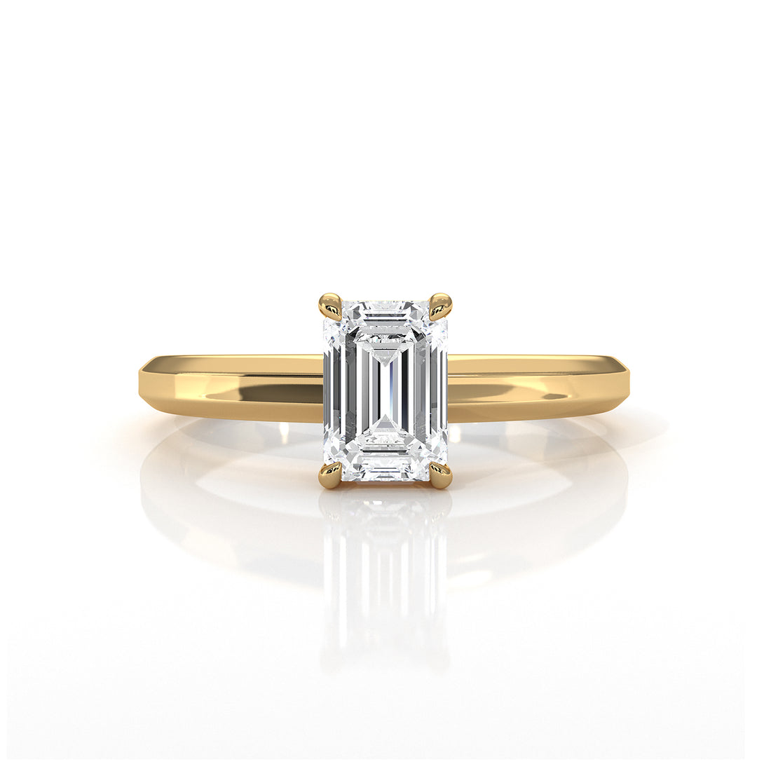 6.5g Lab Grown Solitaire Diamond European Shank Engagement Ring Setting IGI Certified 1.00 Ctw.