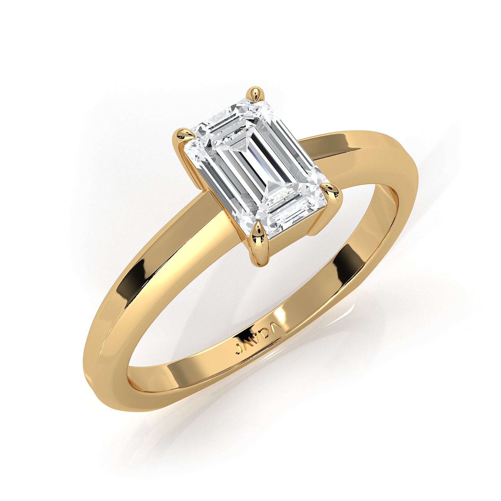 6.5g Lab Grown Solitaire Diamond European Shank Engagement Ring Setting IGI Certified 1.00 Ctw.